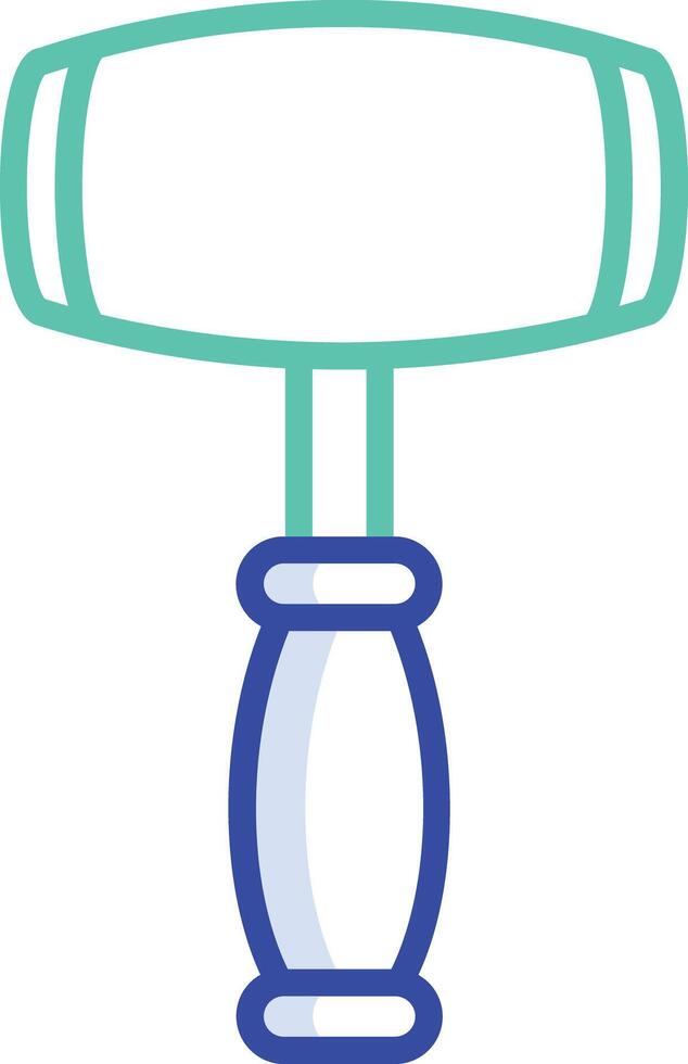 Mallet outline color illustration vector