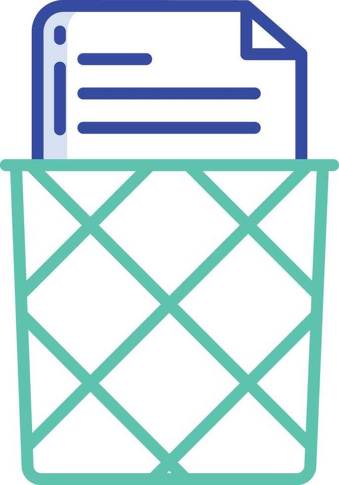 Trash outline color illustration vector