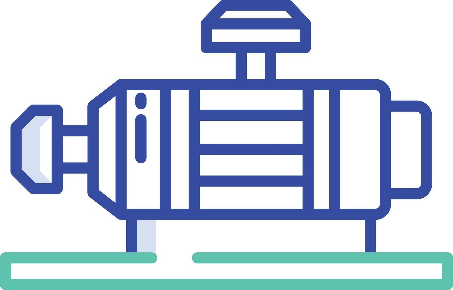 Water Pump outline color illustration vector