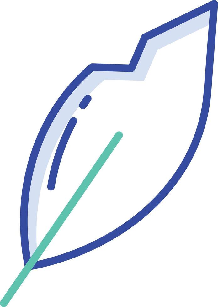 Feather outline color illustration vector