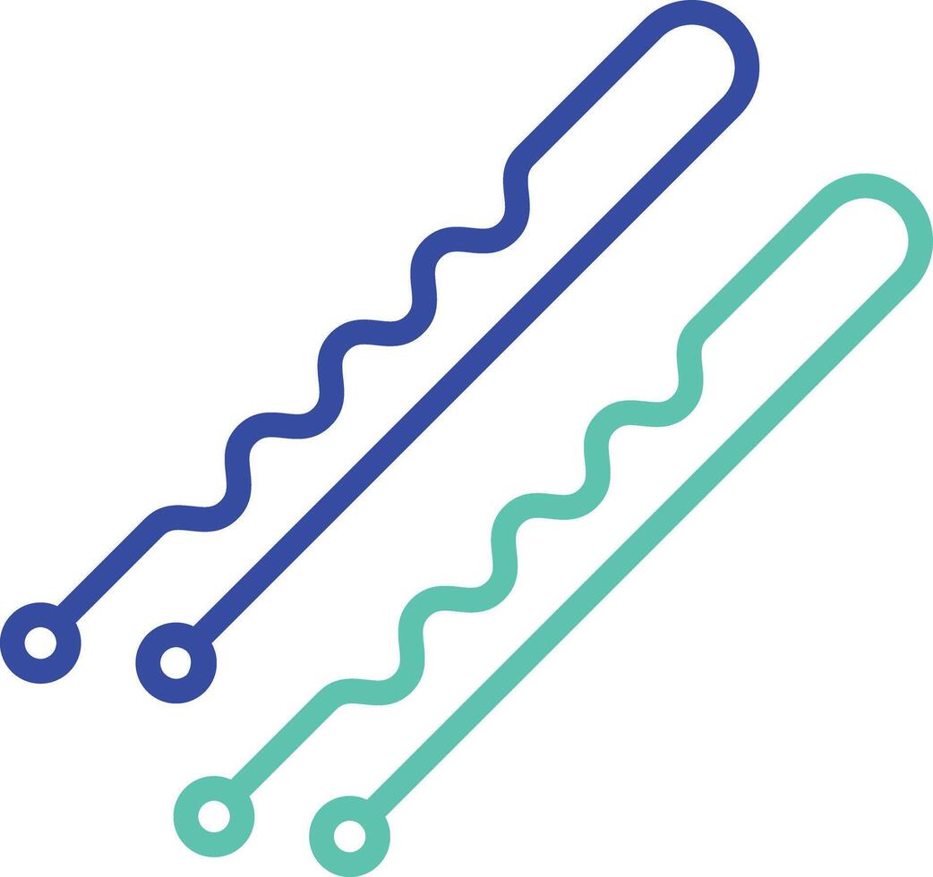 Bobby Pin outline color illustration vector