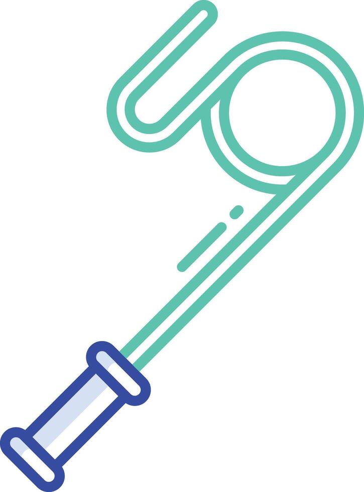 Whip outline color illustration vector