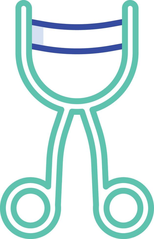 Curler outline color illustration vector