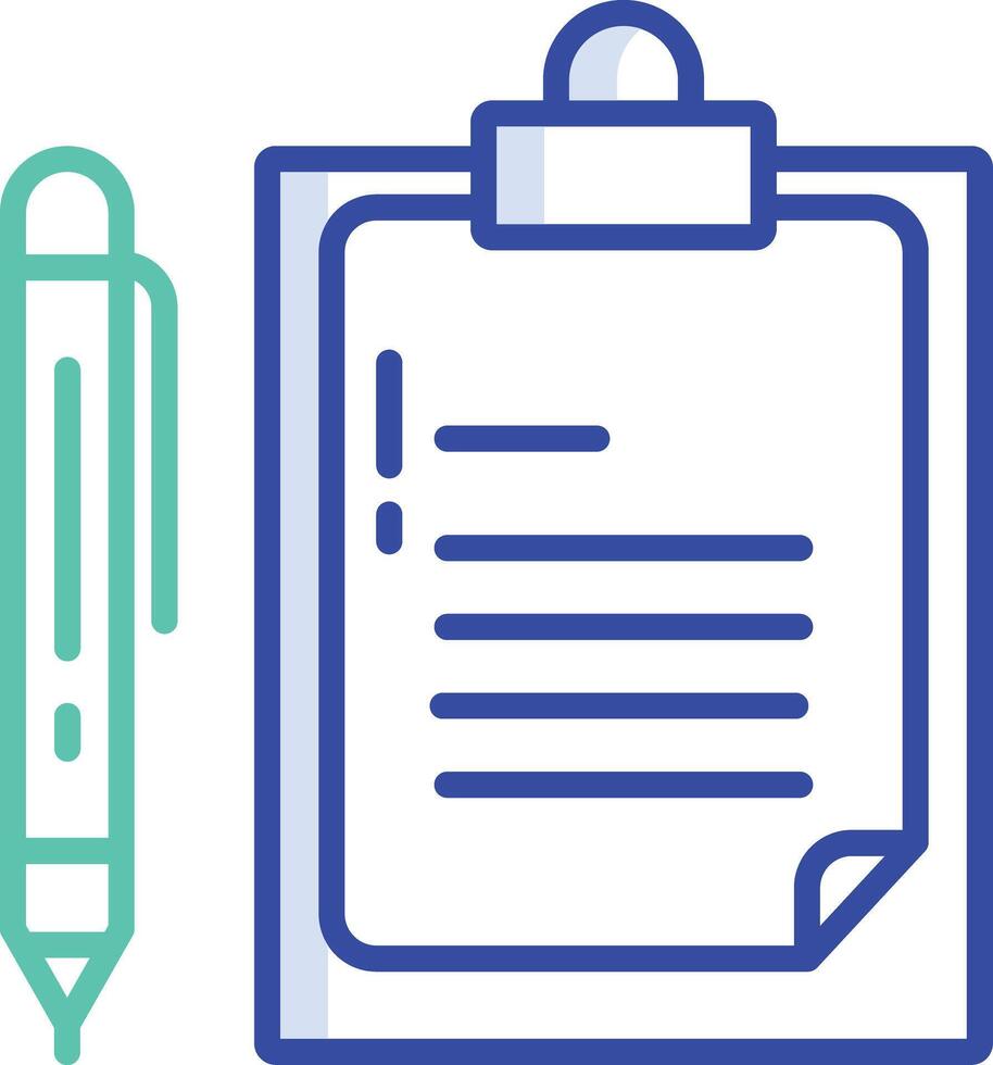 Notepad outline color illustration vector