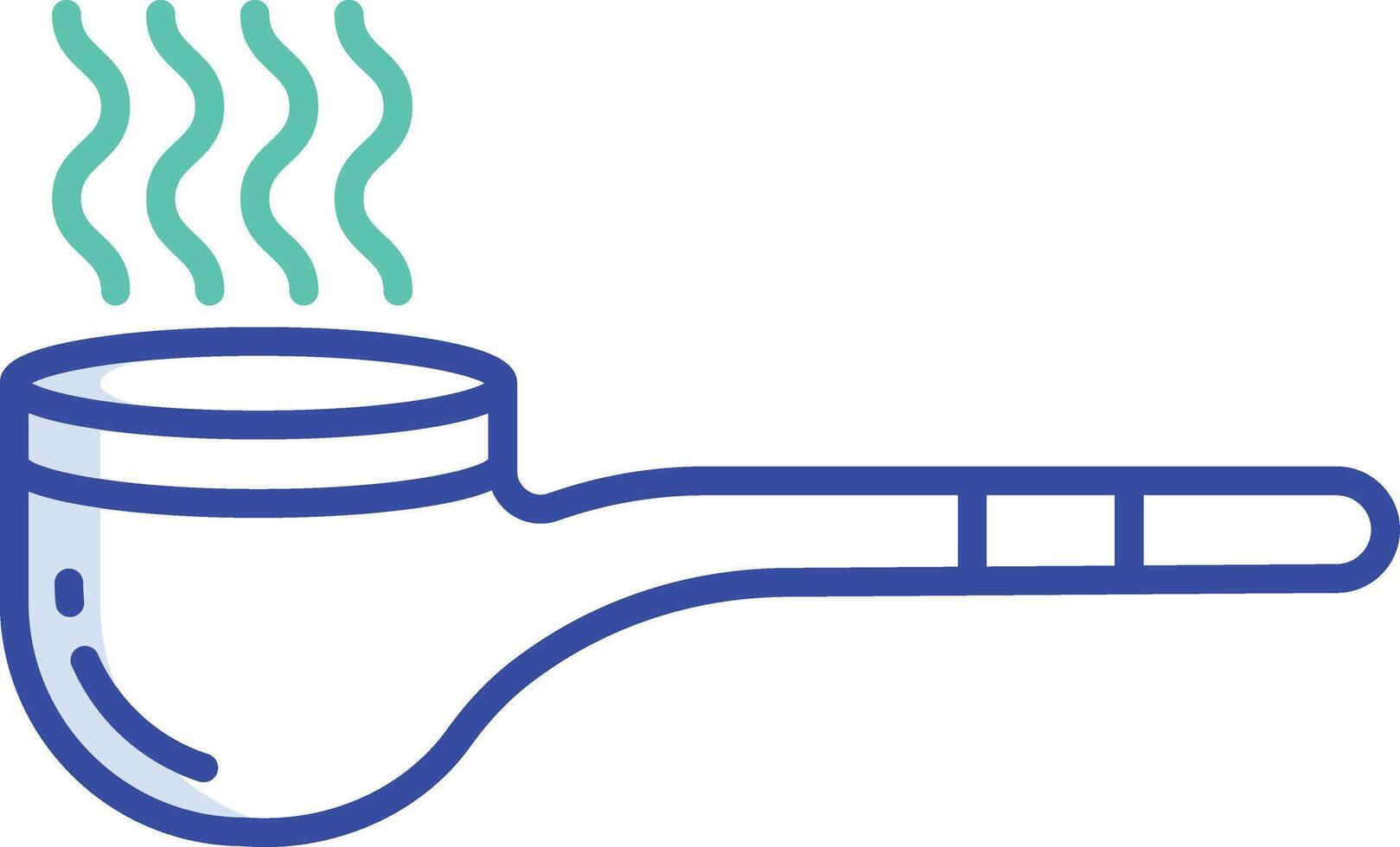 smoking pipe outline color illustration vector
