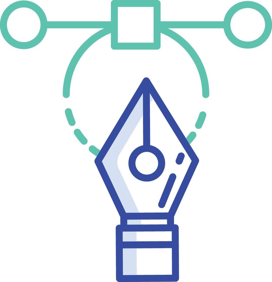 Pen too outline color illustration vector
