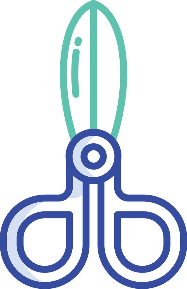 Scissor outline color illustration vector