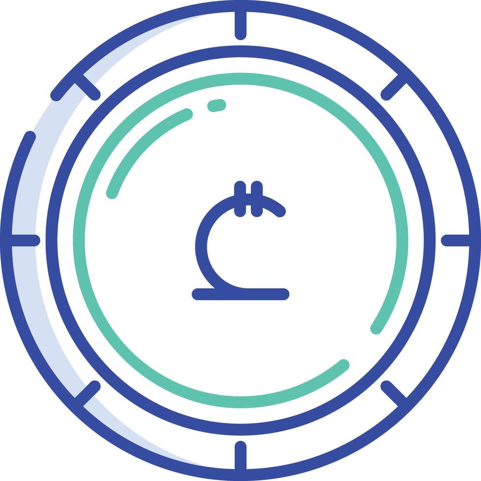 Lari coin outline color illustration vector