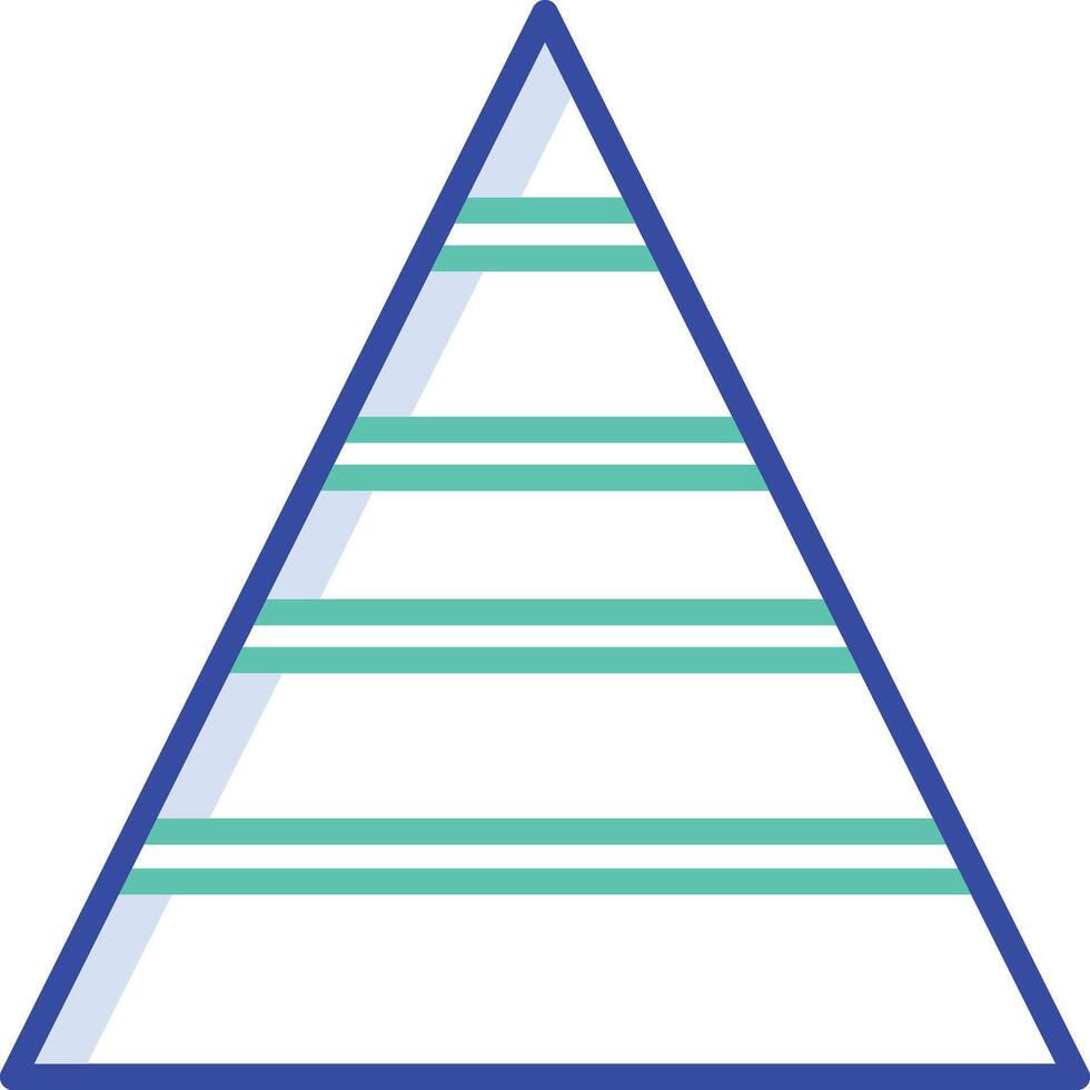 Pyramid outline color illustration vector