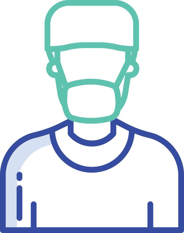 Doctor outline color illustration vector