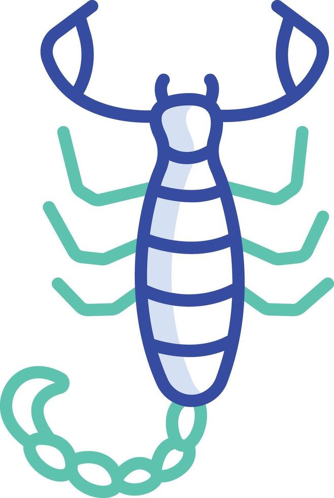 Scorpion outline color illustration vector