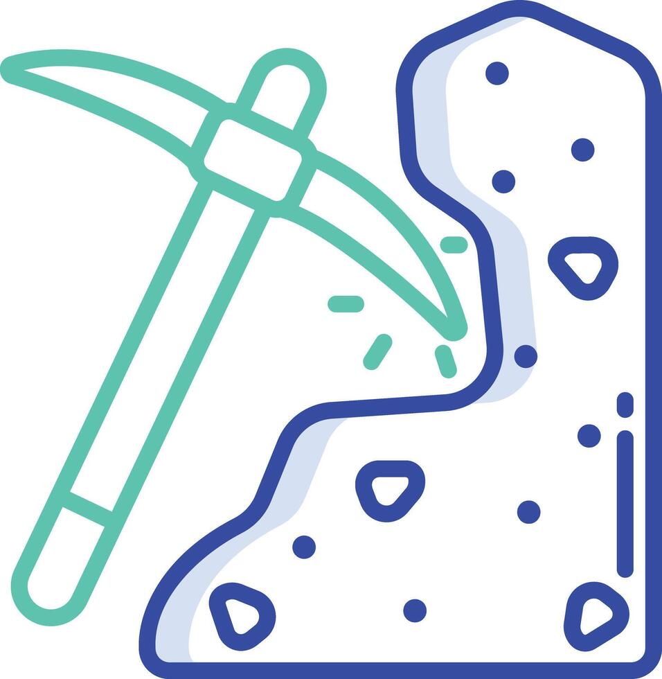 Mining outline color illustration vector