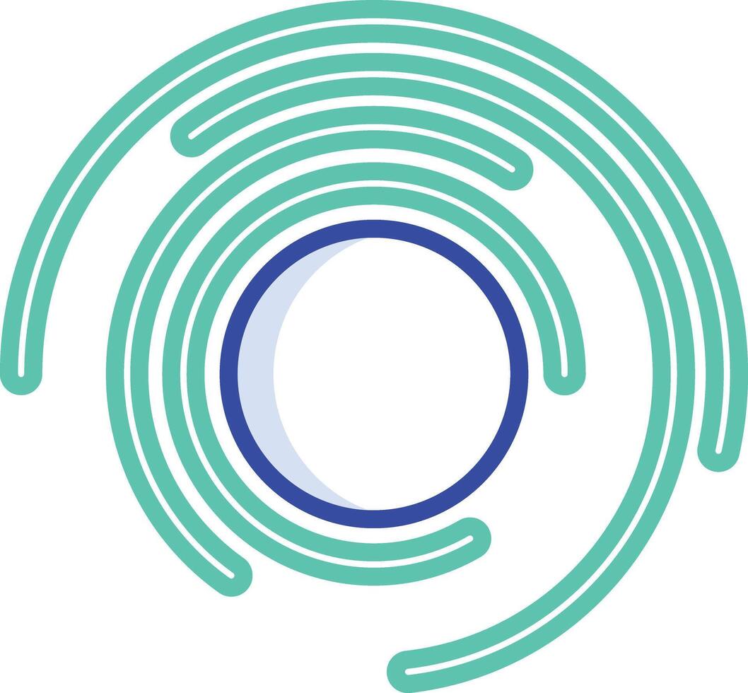 Circular chart outline color illustration vector