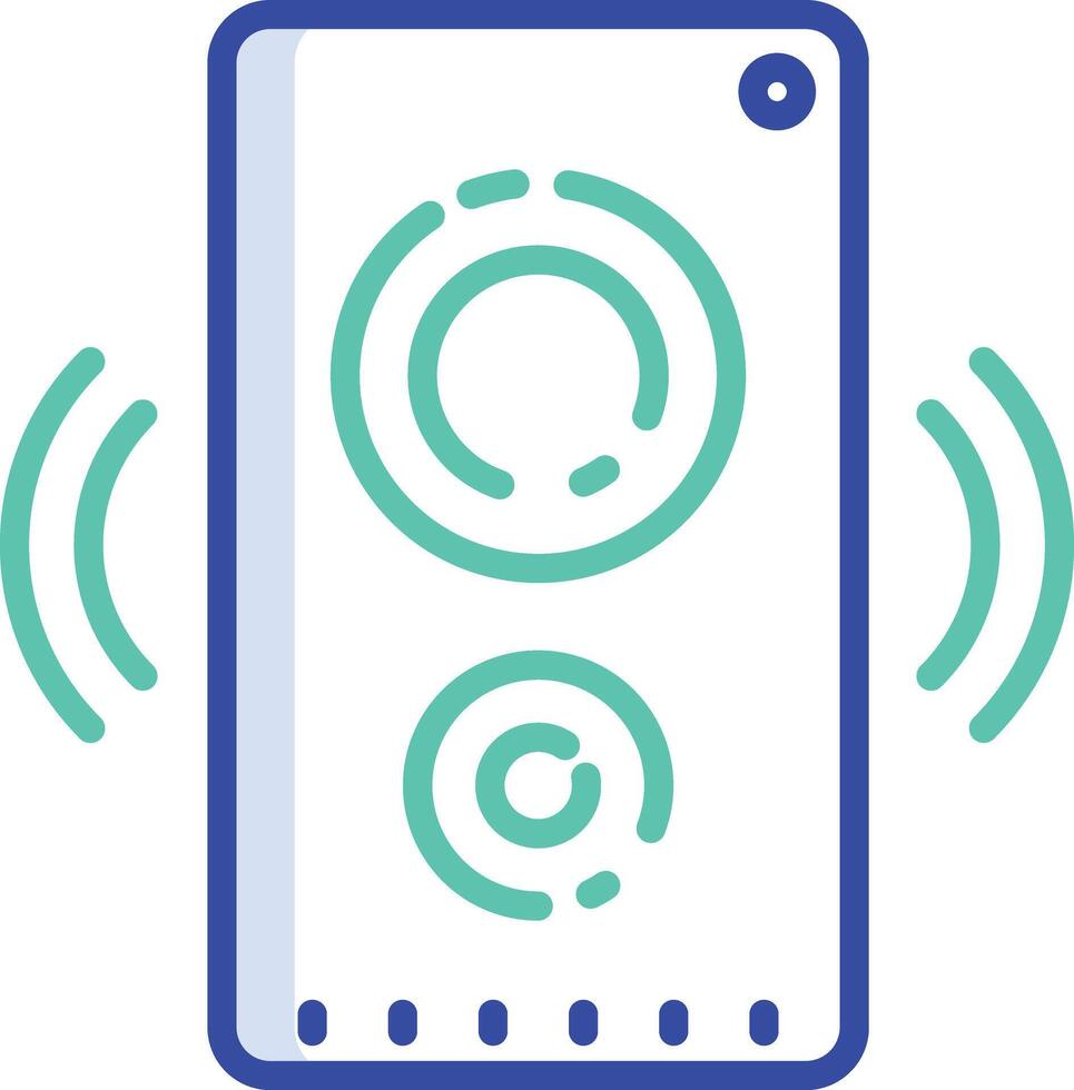 Speaker outline color illustration vector