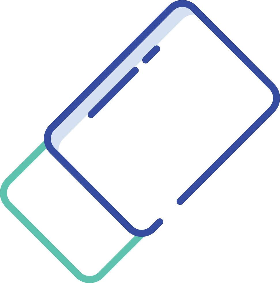 Eraser outline color illustration vector