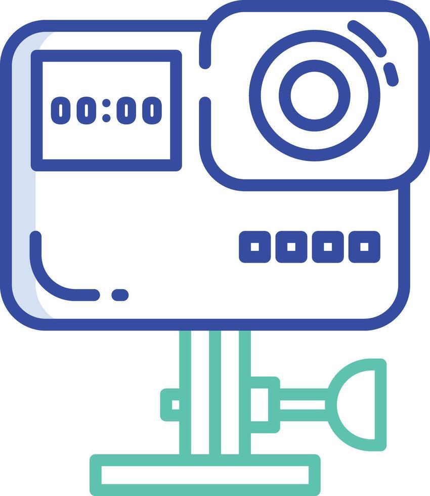 Go Pro outline color illustration vector