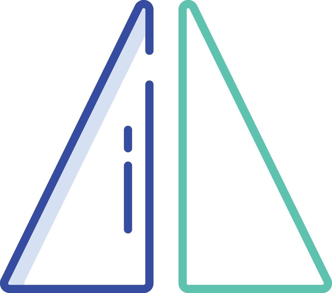 Flip vertical outline color illustration vector