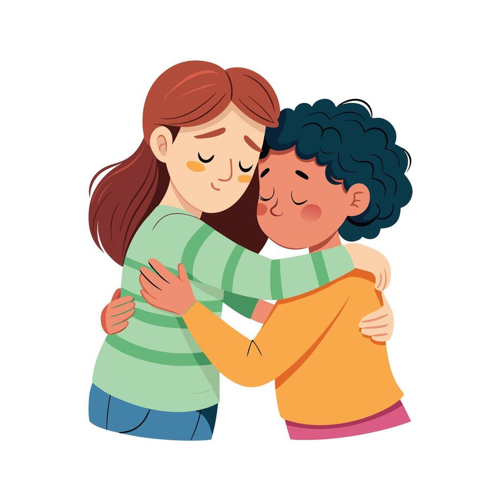 Friends Special, Love and Emotional Moment Illustration Concept for Friendship Day vector