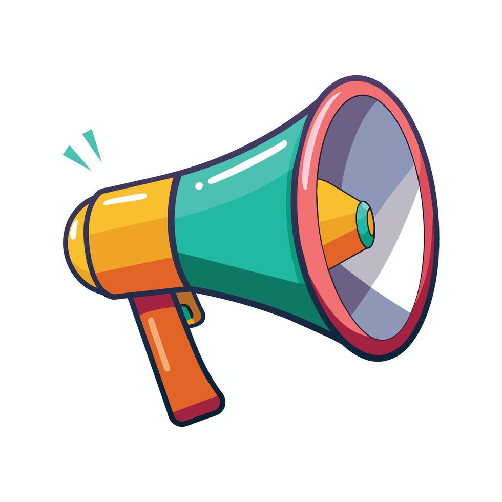 Realistic Megaphone Microphone illustration vector
