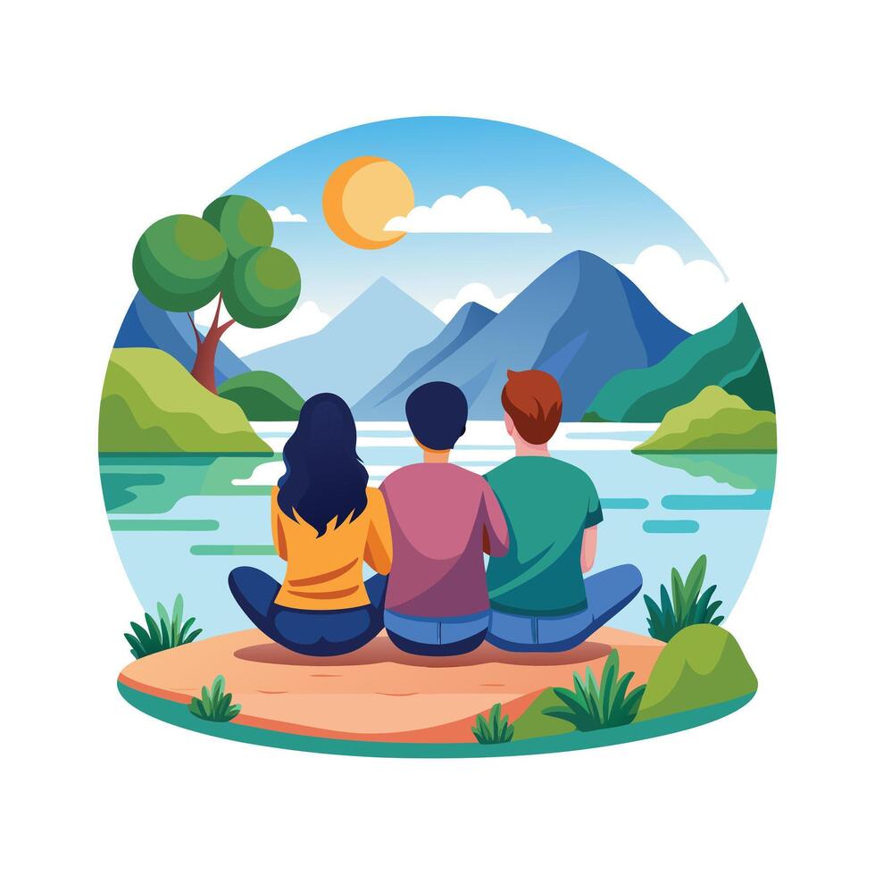 Friends Special, Love and Emotional Moment Illustration Concept for Friendship Day vector