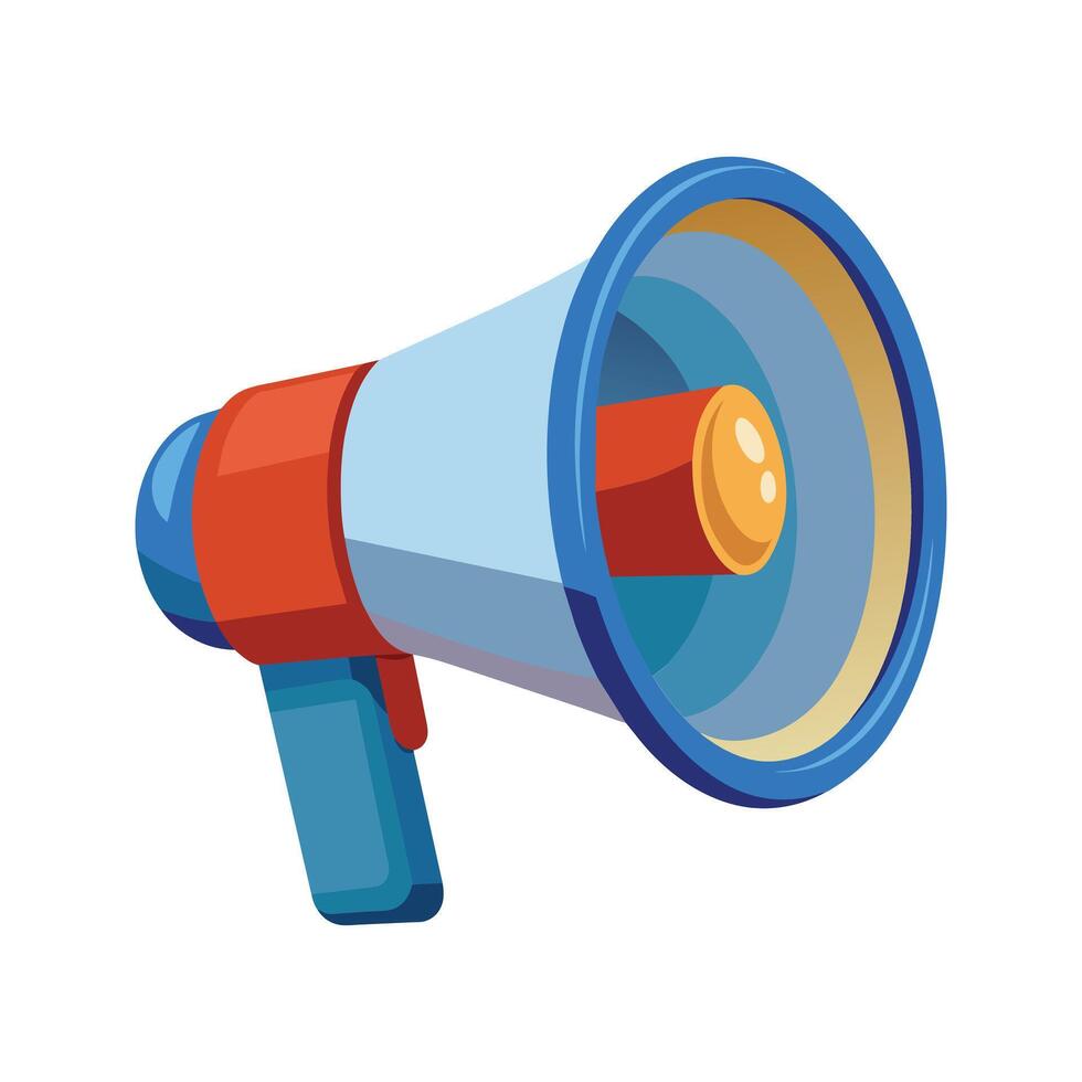 Realistic Megaphone Microphone illustration vector