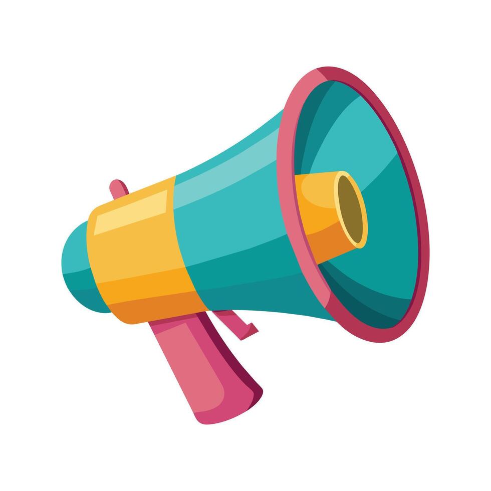 Realistic Megaphone Microphone illustration vector