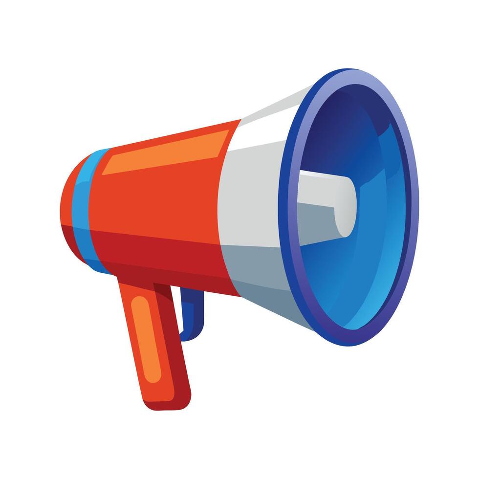 Realistic Megaphone Microphone illustration vector