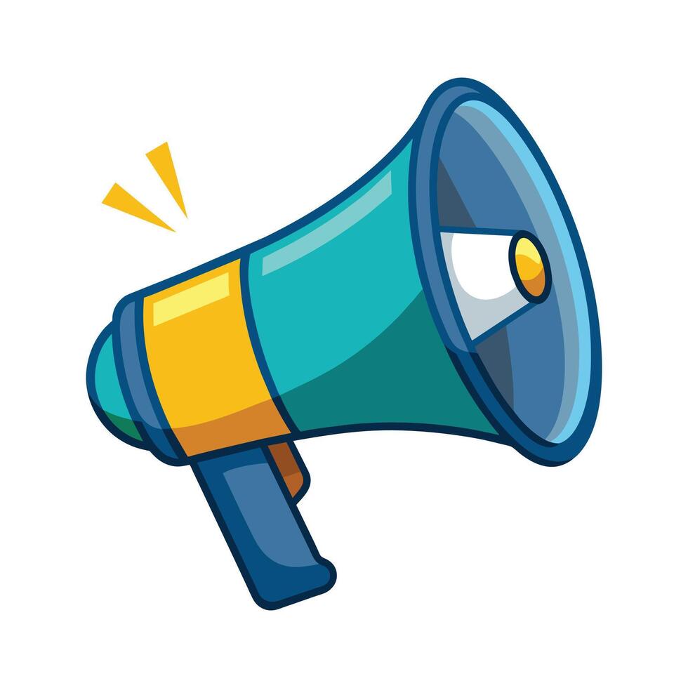 Realistic Megaphone Microphone illustration vector