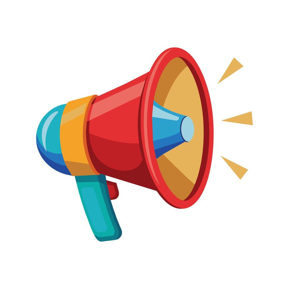 Realistic Megaphone Microphone illustration vector