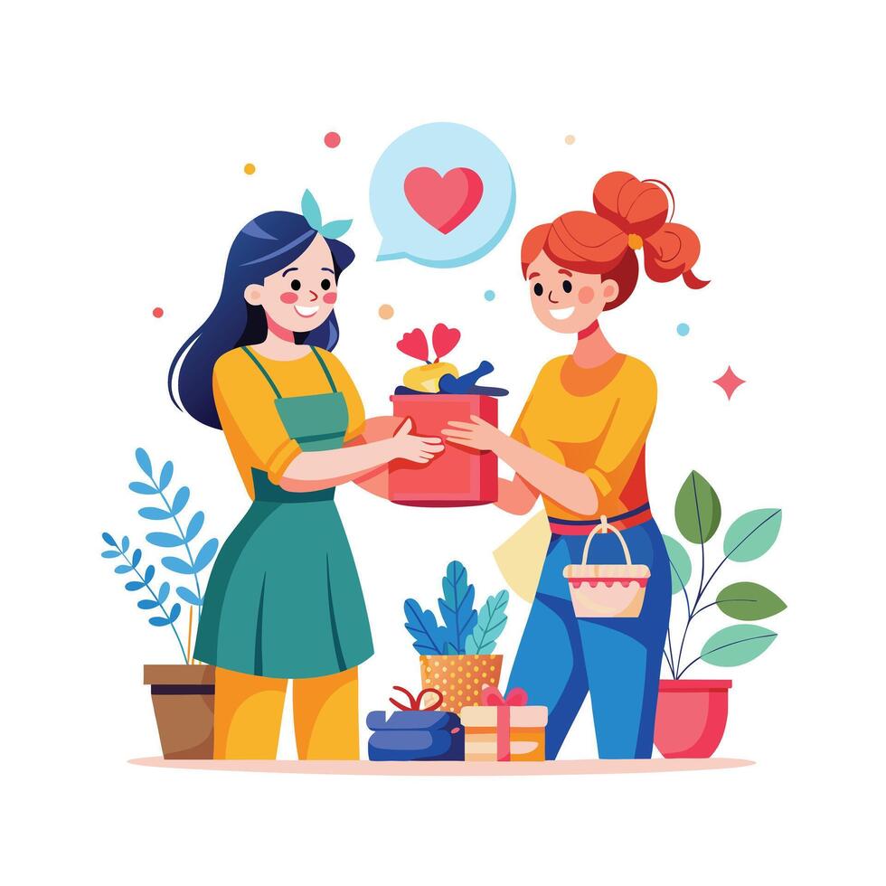 Friends Special, Love and Emotional Moment Illustration Concept for Friendship Day vector