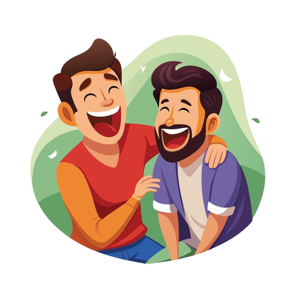 Friends Special, Love and Emotional Moment Illustration Concept for Friendship Day vector