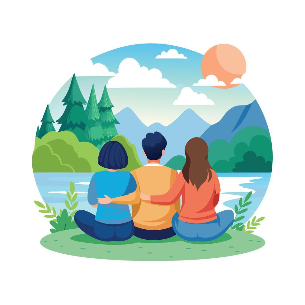 Friends Special, Love and Emotional Moment Illustration Concept for Friendship Day vector