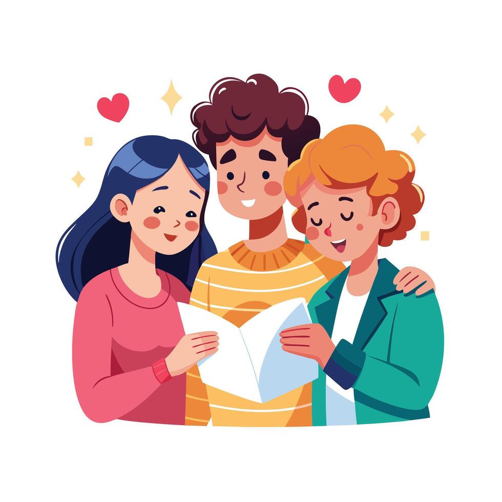 Friends Special, Love and Emotional Moment Illustration Concept for Friendship Day vector