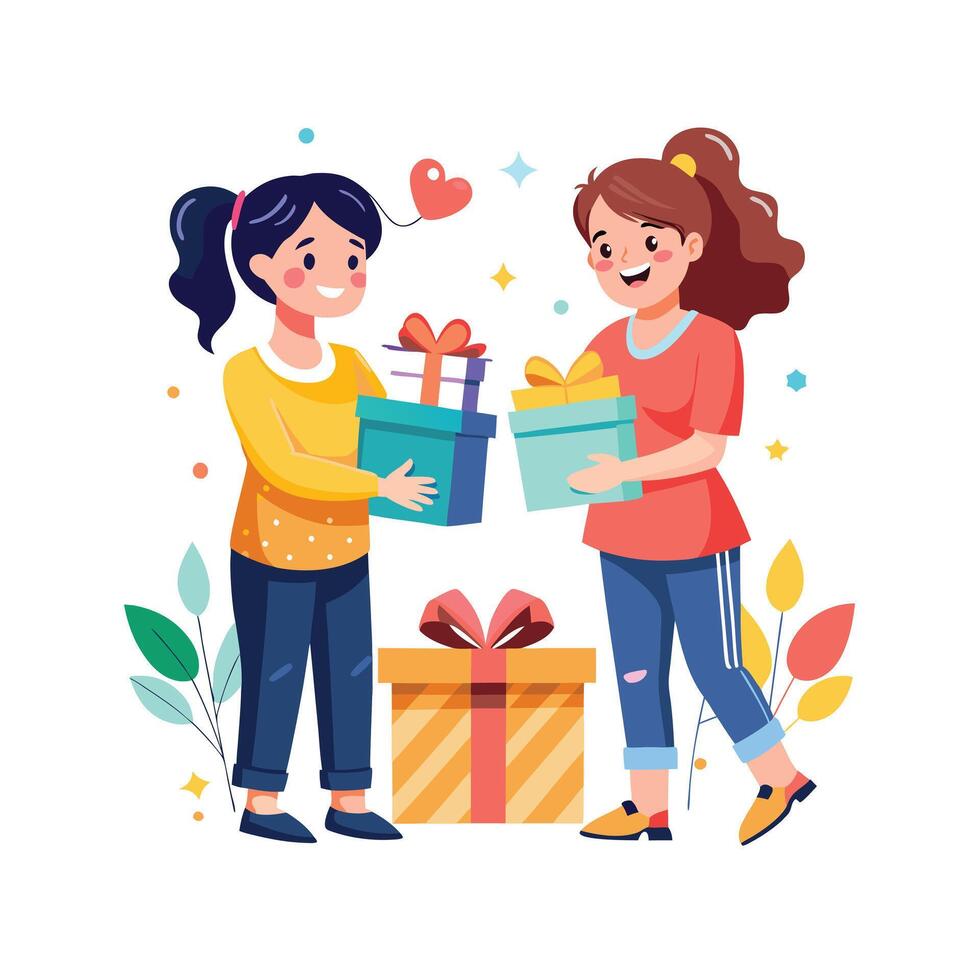 Friends Special, Love and Emotional Moment Illustration Concept for Friendship Day vector