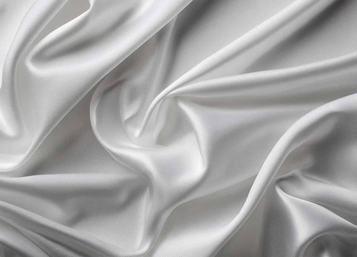 Close up of a white silk fabric background photo