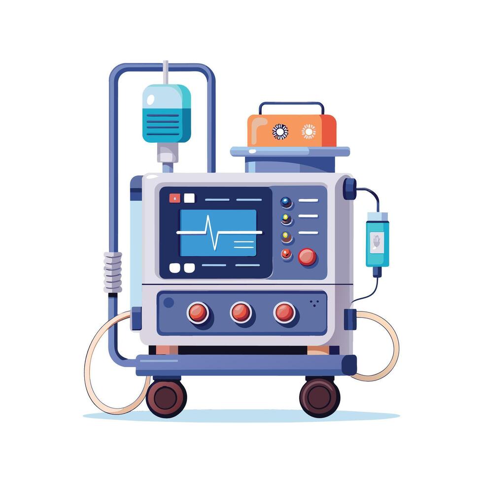 Hospital Equipment Machine illustration vector