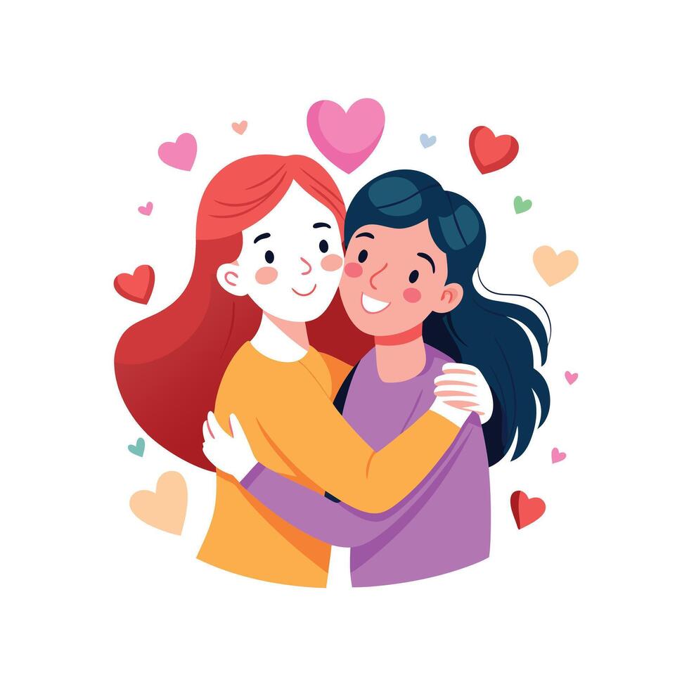 Friends Special, Love and Emotional Moment Illustration Concept for Friendship Day vector