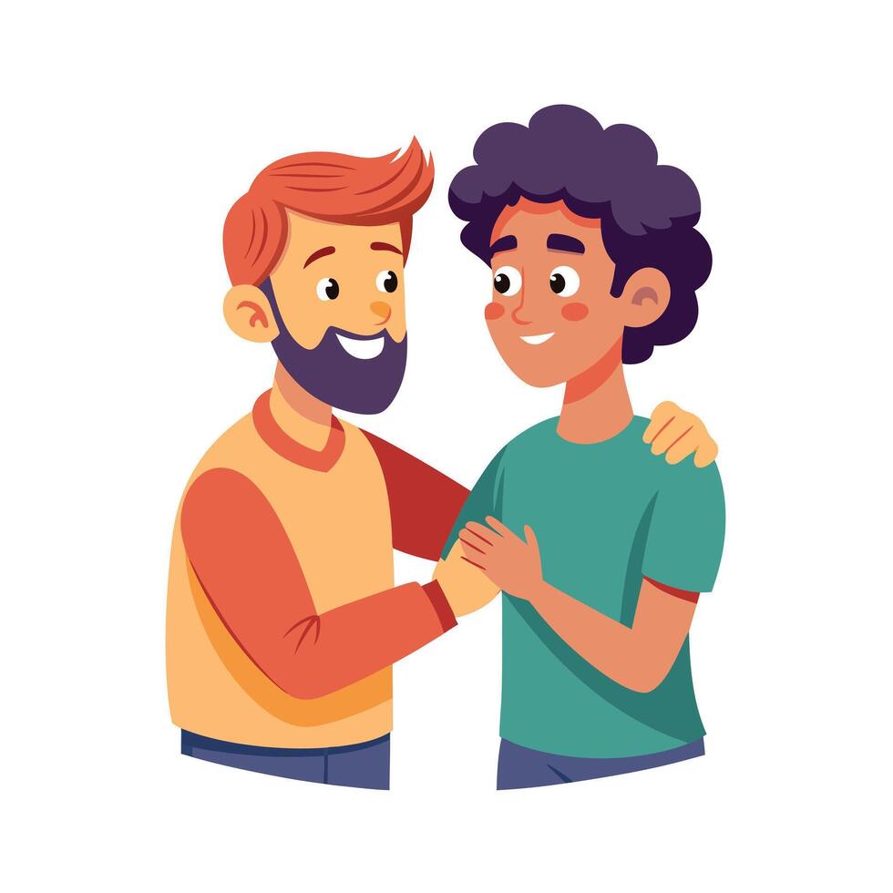 Friends Special, Love and Emotional Moment Illustration Concept for Friendship Day vector