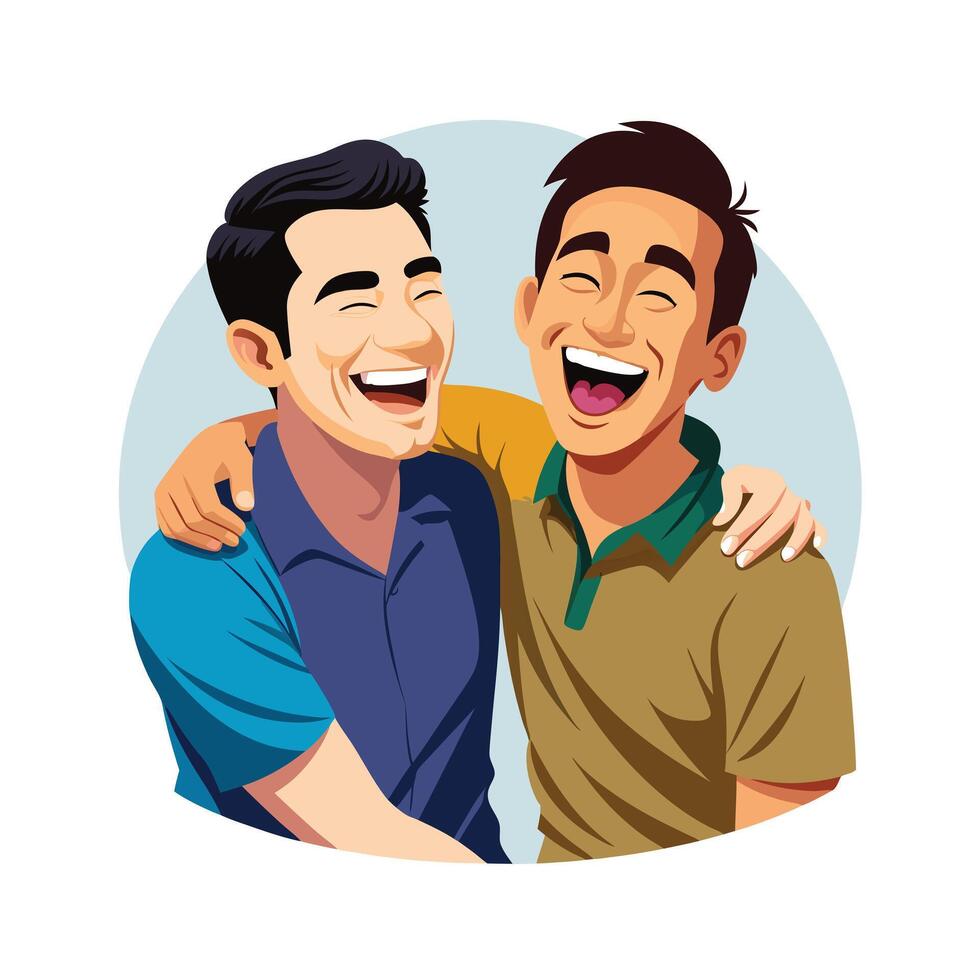 Friends Special, Love and Emotional Moment Illustration Concept for Friendship Day vector