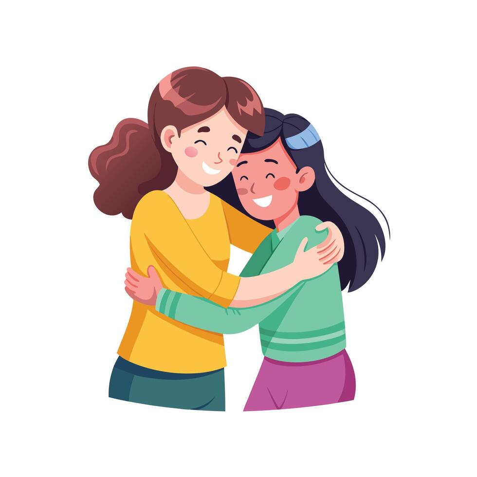 Friends Special, Love and Emotional Moment Illustration Concept for Friendship Day vector