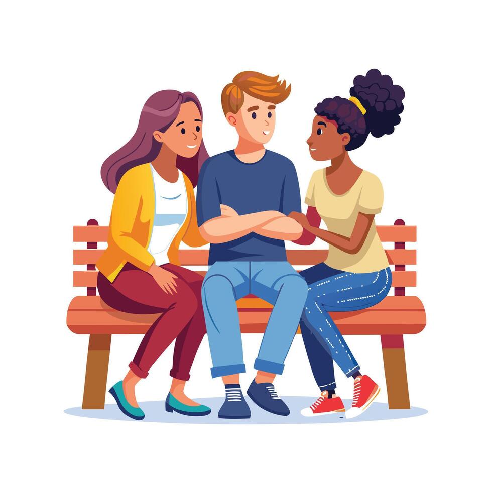 Friends Special, Love and Emotional Moment Illustration Concept for Friendship Day vector