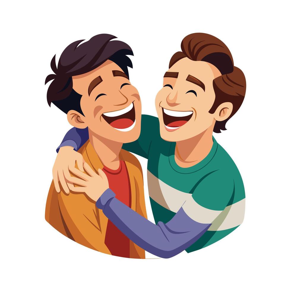 Friends Special, Love and Emotional Moment Illustration Concept for Friendship Day vector