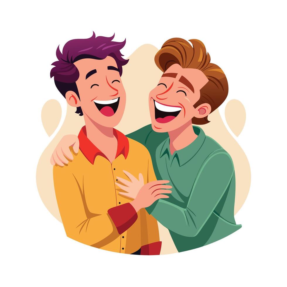 Friends Special, Love and Emotional Moment Illustration Concept for Friendship Day vector