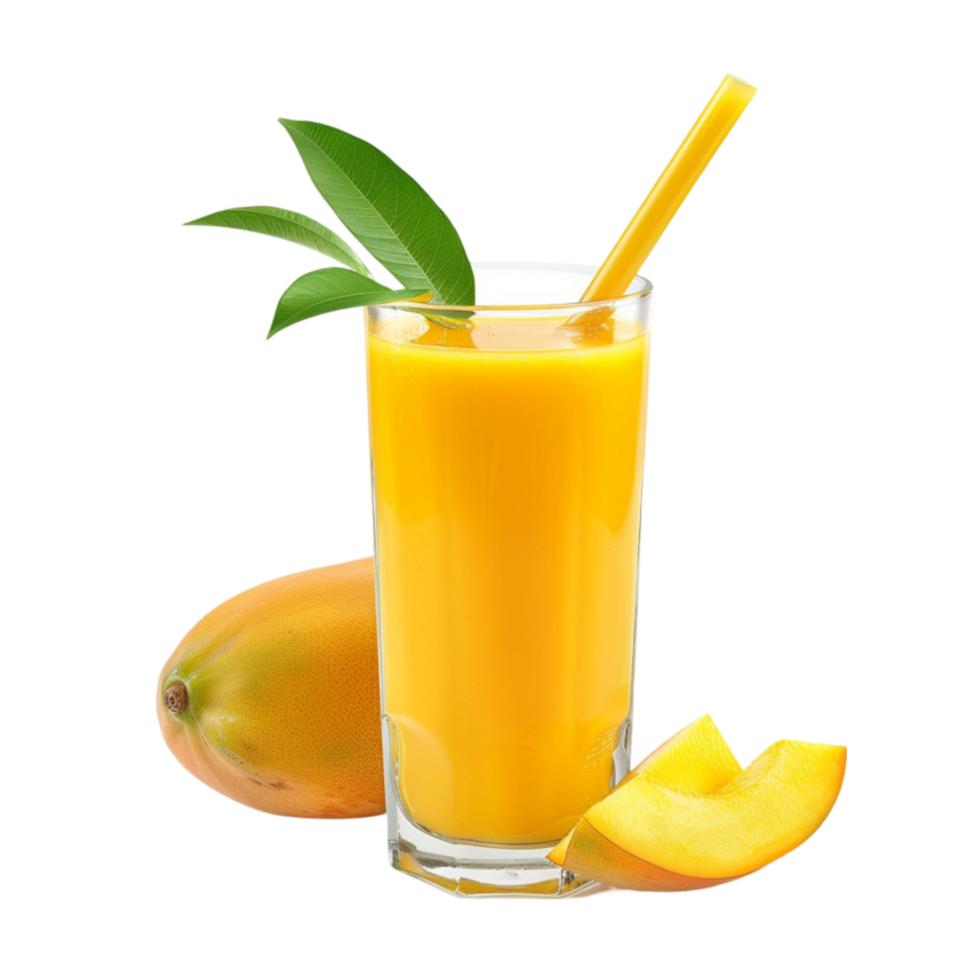 Fresh Mango Juice on Transparent background AI-Generative png