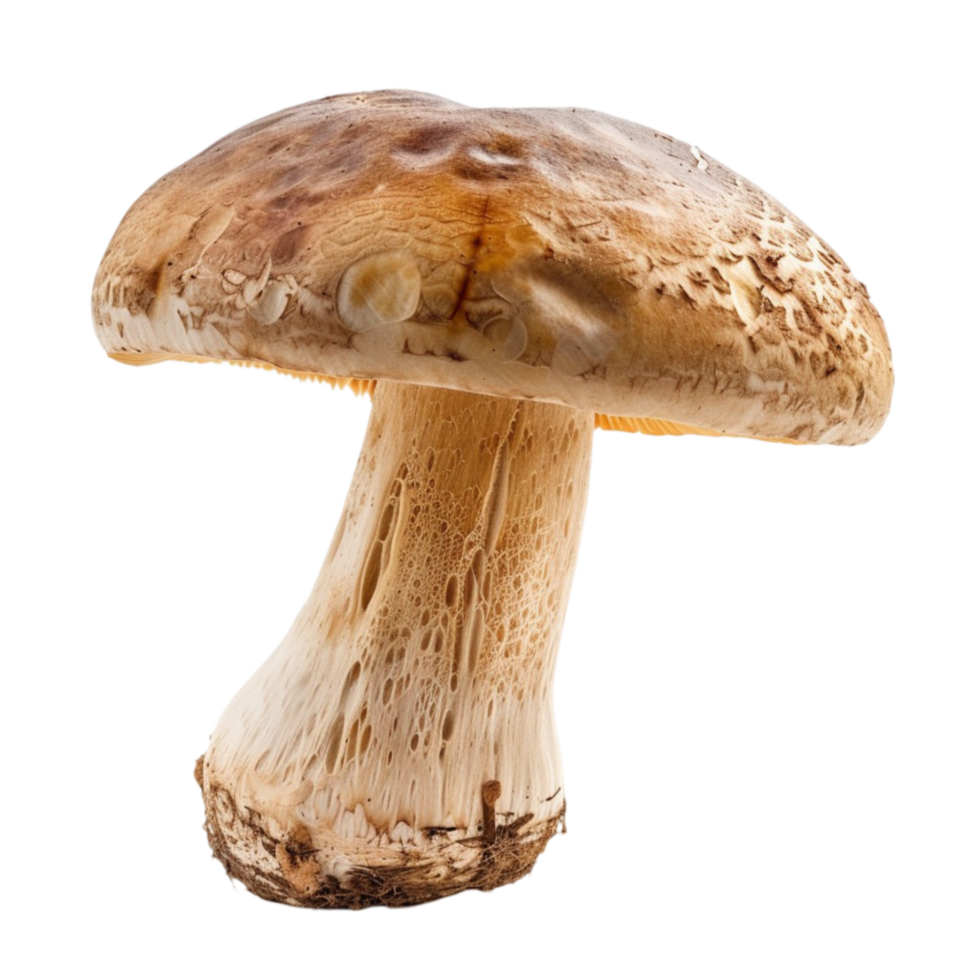 Transparent Boletus Mushroom on Transparent background AI-Generative png