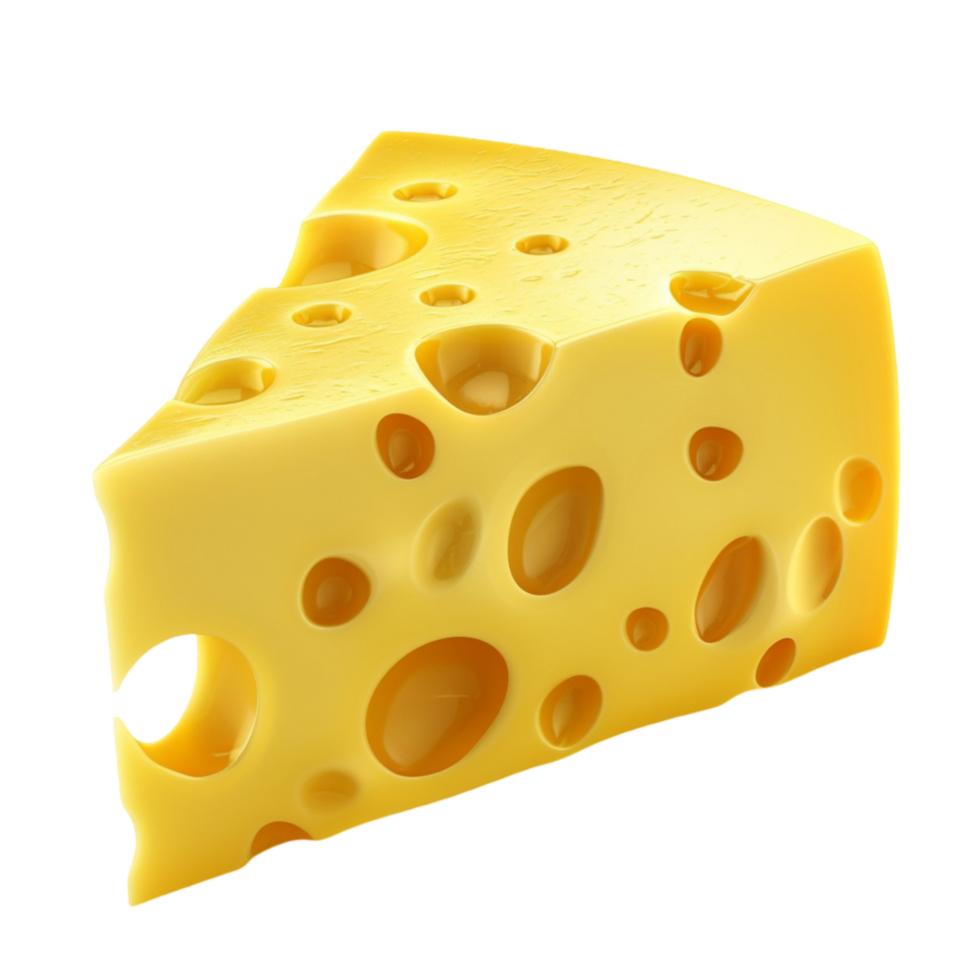 Cheese on Transparent background AI-Generative png