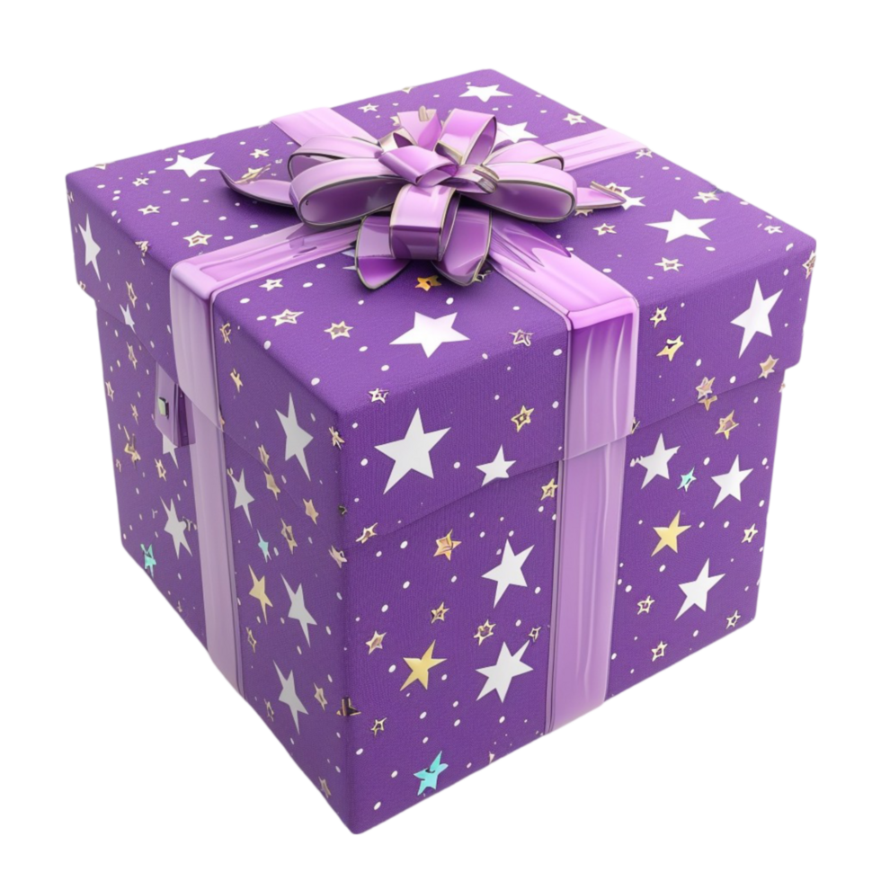 Surprise Inside Gift Box 3D Illustration on Transparent background AI-Generative png