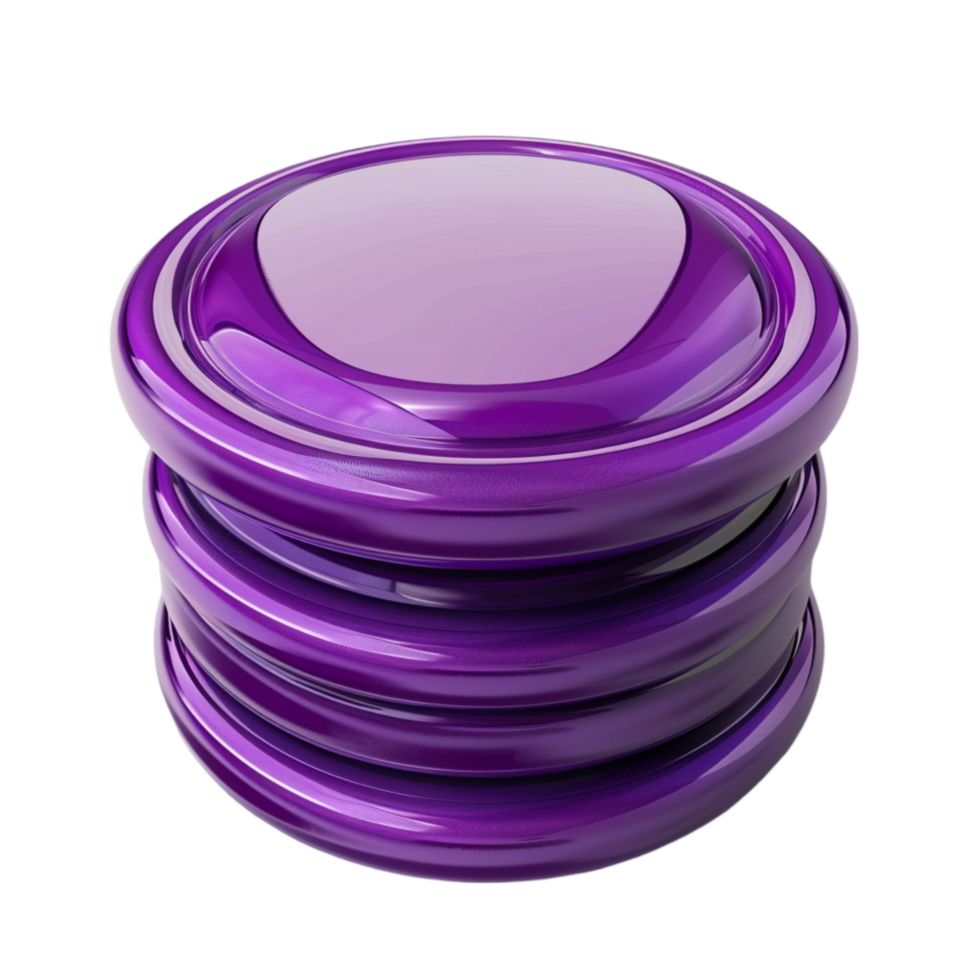Realistic Purple Podium 3D Rendering for Product Display on Transparent background AI-Generative png