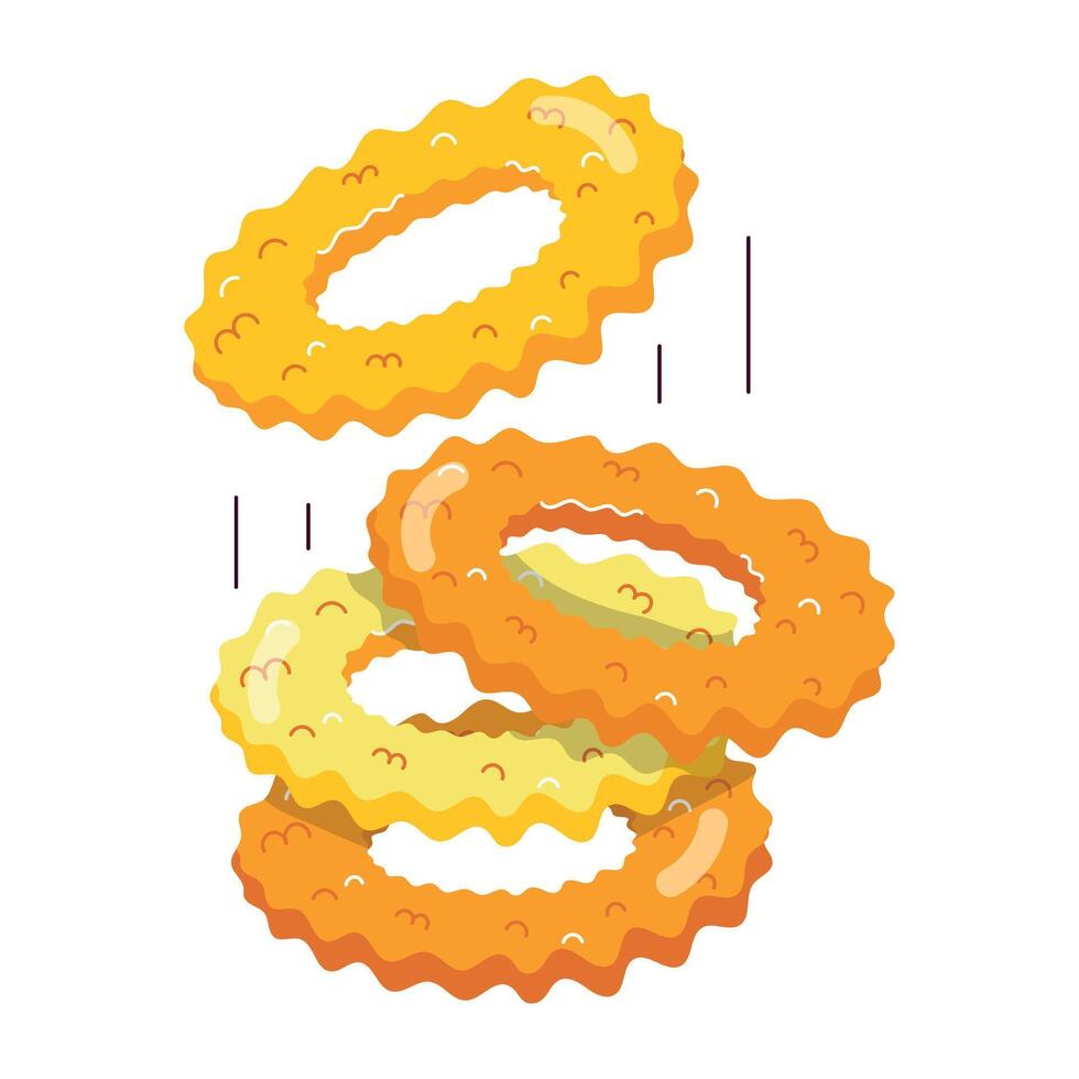 WebOnions rings sticker in flat style vector
