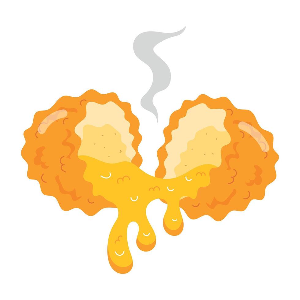 WebA flat style sticker of bread sandwich vector
